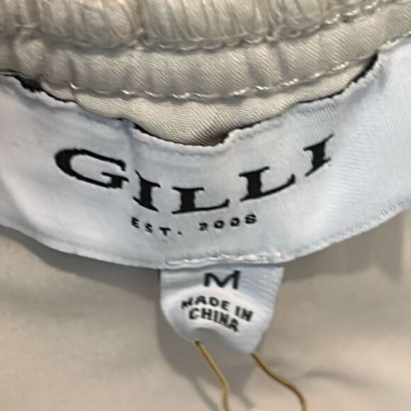 Gilli Size M Linen Blend Strapless Smocked Top Cream Coastal Contemporary NWT - Picture 9 of 11